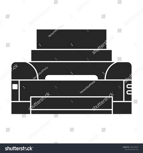 Printer Office Vector Black Icon Vector Stock Vector Royalty Free