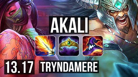 Akali Vs Trynda Top 2 9m Mastery 12 2 10 6 Solo Kills Dominating