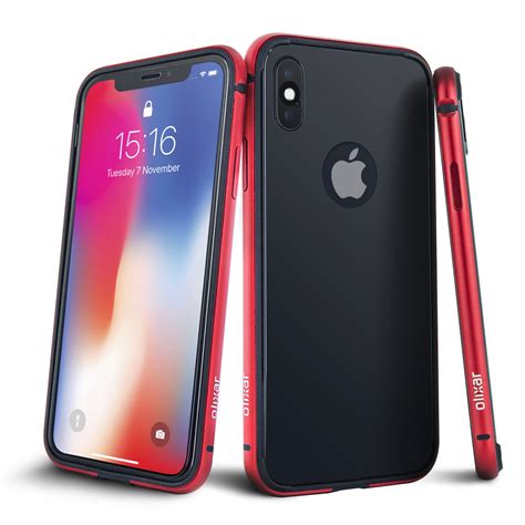 iPhone XS Hülle - Olixar Helix schlanker 360 Schutz -Unverschämtes Rot