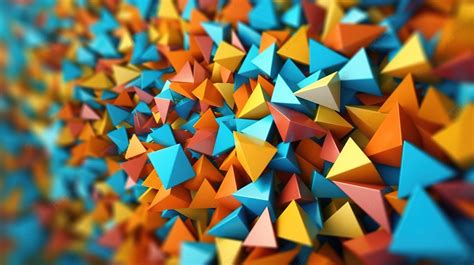 Vibrant Triangular Forms In A Hypnotic Three Dimensional Animation