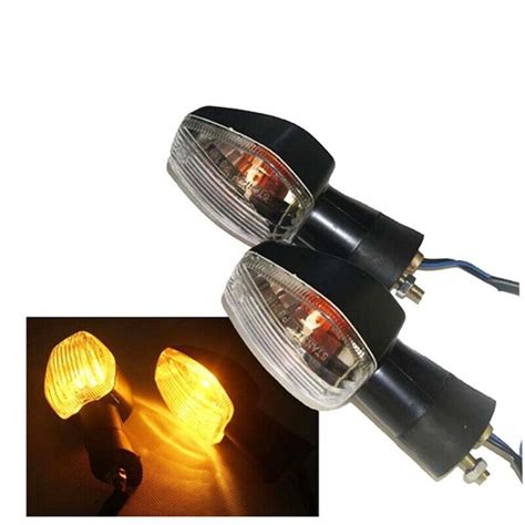 Pair Motorcycle Turn Signal Blinker Light Indicator Lamp For Honda Cb400 Cbr1000 Ebay