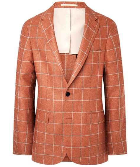 Hackett Wool Silk Check Blazer Jules B