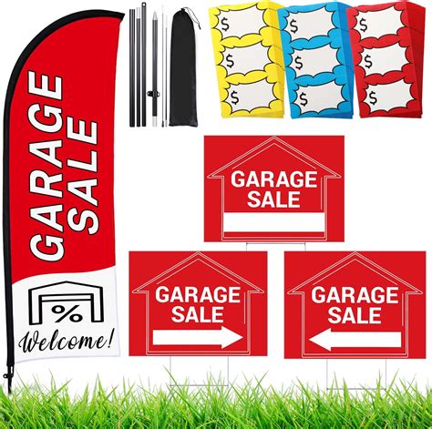 Amazon Buryeah Garage Sale Signs Set Pack Garage Sale Flag