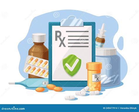 Medicine Prescription Formular For RX Drugs Pills And Medicines Stock