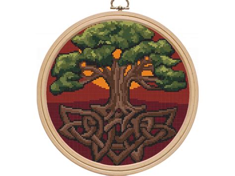 Celtic Tree Of Life Cross Stitch Pattern Pdf Modern Counted Etsy Ireland