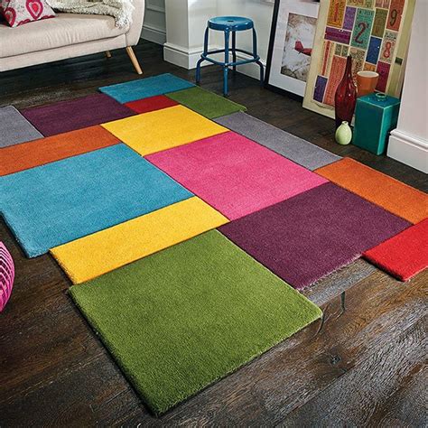 Tapis En Laine Patchwork Multicolore Inspiration Luxe