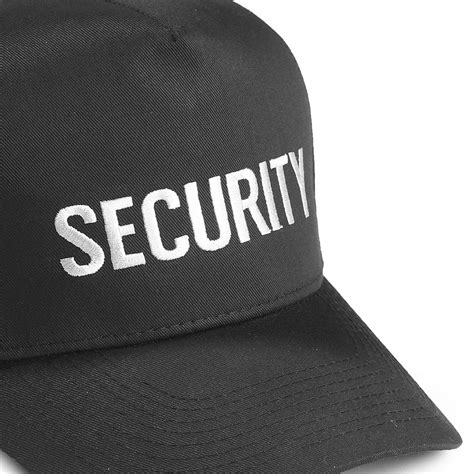 Embroidered Twill Black Security Hat Sss Corp