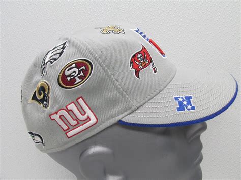 RARE VINTAGE NFL NFC TEAM LOGOS BASEBALL HAT KOREA RE… - Gem