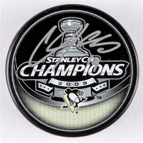 Chris Kunitz Signed Penguins Stanley Cup Champions Logo Hockey