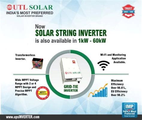 Utl Solar Inverter Price List In India Kenbrook Solar