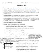 Rachel Contreras Ramirez Sex Linked Traits Practice Problems Pdf 2