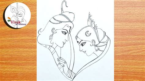 Easy Pencil Drawing Of Lord Ram Sita For Beginners Lord Shree Ram