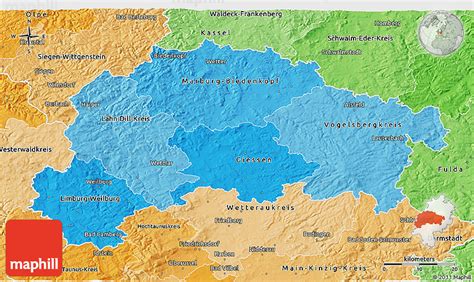 Political Shades 3D Map of Gießen