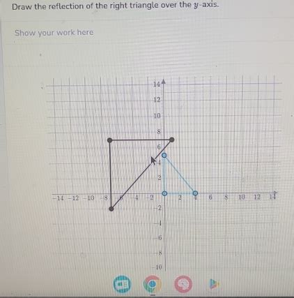 Solved Draw The Reflection Of The Right Triangle Over The Y Axis Show