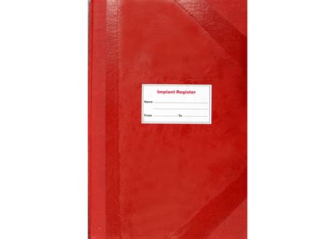 Laminated Paper Hard Bound Implant Register Pages For Hospital A