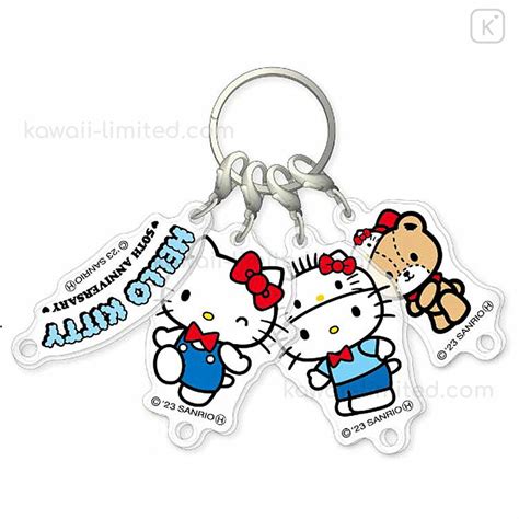 Japan Sanrio Acrylic Keychain Hello Kitty 50th Anniversary Daniel Kawaii Limited