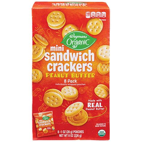 Review Wegmans Organic Peanut Butter Mini Sandwich Crackers 8 Pack