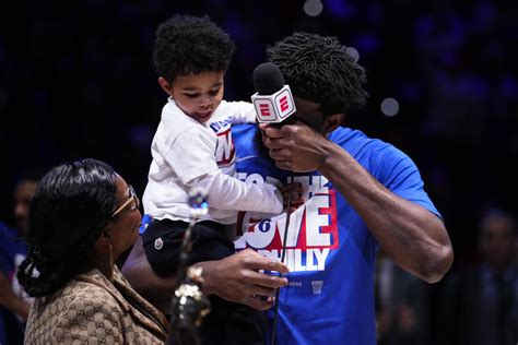 Joel Embiid Breaks Down In Tears After Son Arthur Runs Onto The Court