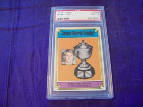 1974 TOPPS HOCKEY 248 NORRIS TROPHY BOBBY ORR PSA 9 EBay