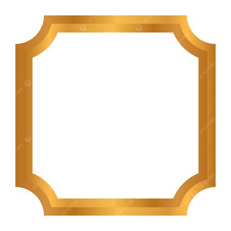 Vetor De Borda De Moldura De Ouro Retângulo Png Retângulo Dourado