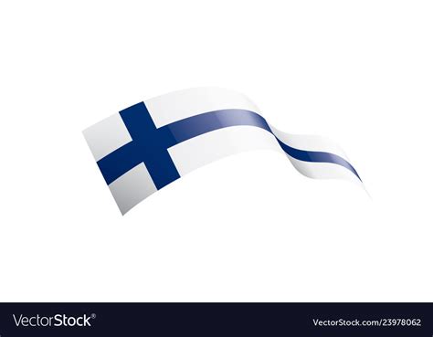 Finland flag on a white Royalty Free Vector Image