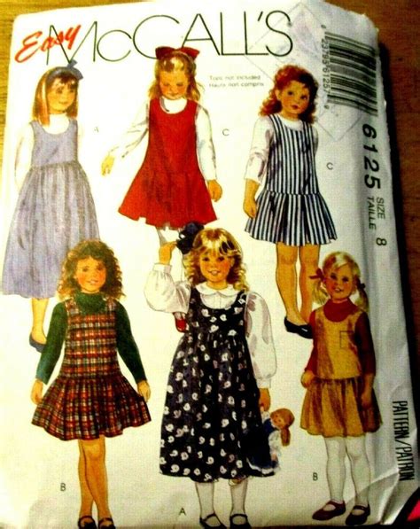 Mccalls Sewing Pattern No 6125 Girls Dress Sizes 8 Ebay Mccalls Sewing Patterns Girls