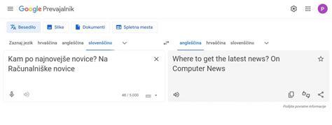 Kaj vse zmore Google Prevajalnik Računalniške novice