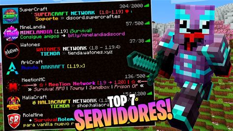 TOP 7 Servidores Para MINECRAFT 1 20 Actualizados Servidores Para