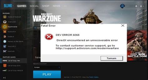 Dev Error 6068 On Call Of Duty Modern Warfare And Warzone Lets Fix It