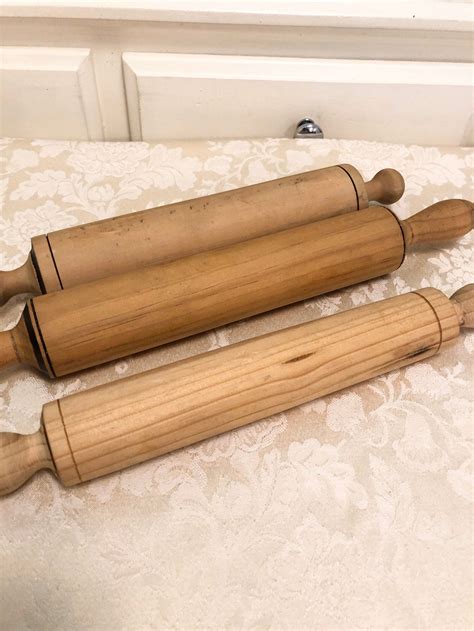 Hand Carved Wooden Rolling Pins Made In Mexico Solid Wood Etsy