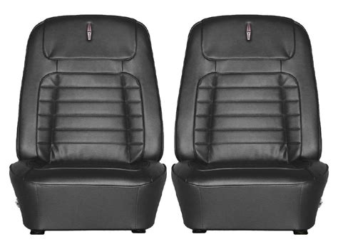 1968 Camaro Deluxe Interior Bucket Seats Assembled Black 1967 1968 1969 Camaro Parts Nos