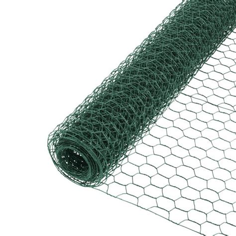 Green PVC Coated Galvanised Chicken Wire Mesh Netting 900mm X 25mm X