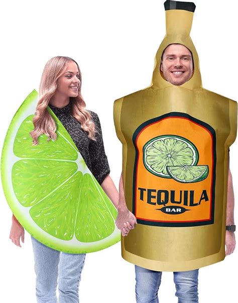 Hooling 2 Pcs Couples Halloween Costumes For Adults Tequila Bottle And