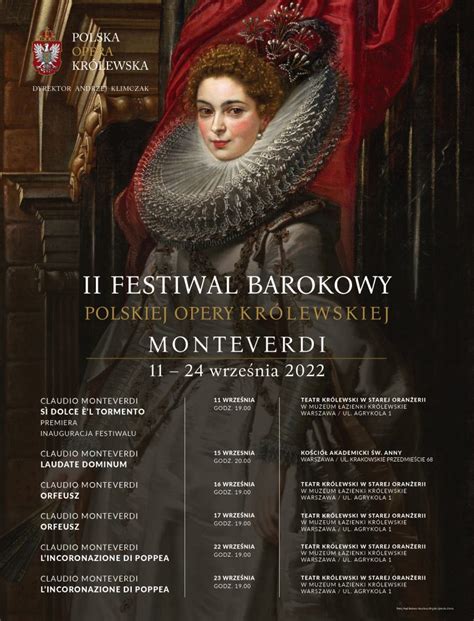 Afisz Ii Festiwal Barokowy Polska Opera Kr Lewska W Tonacji Kultury