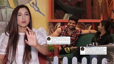 Gauhar Khan Tweets Againts Mcstan And Shiv Thakre Bigg Boss 16 Youtube