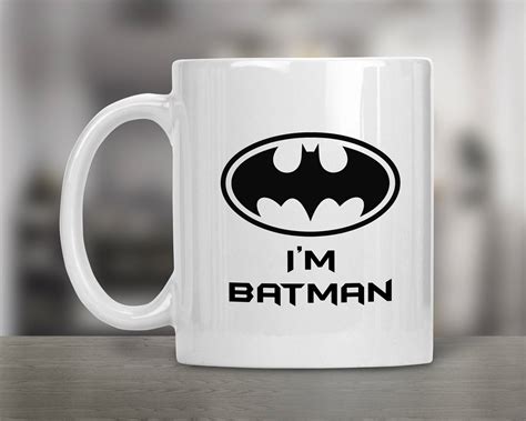 Batman Coffee Mug-I am Batman Mug-Batman Coffee Cup-Unique Coffee mug-Funny Coffee Mug-Fathers ...