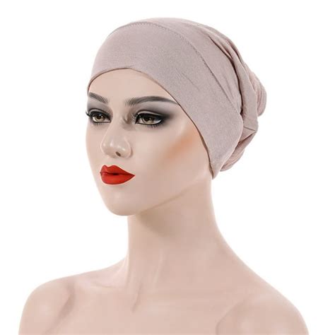 Inner Hijab Caps Muslim Stretch Jersey Cap Islamic Underscarf Bonnet