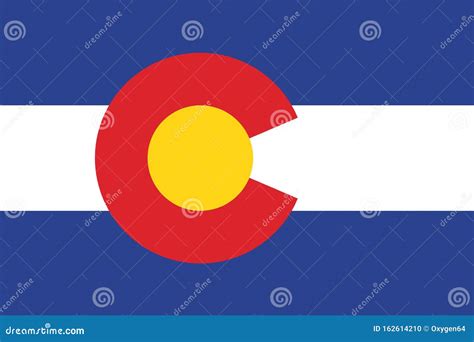 Colorado official flag stock vector. Illustration of national - 162614210