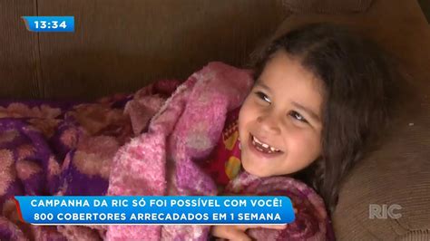 Campanha da RIC Record TV só foi possível você 800 cobertores