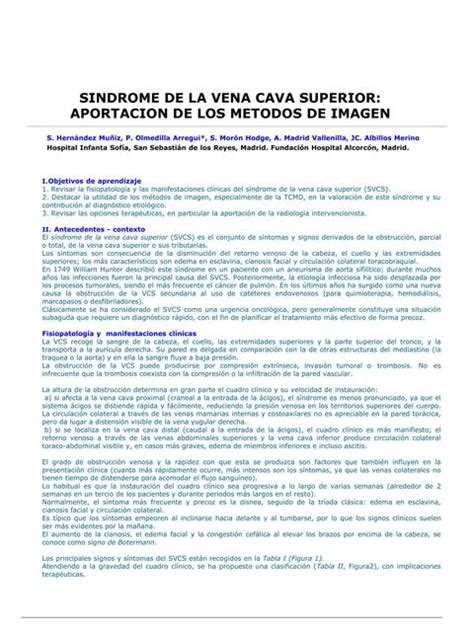 S Ndrome De La Vena Cava Superior Medicina Y Farmacia Udocz