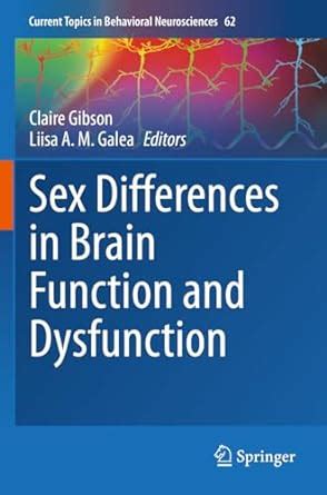 Sex Differences In Brain Function And Dysfunction 62 Current Topics