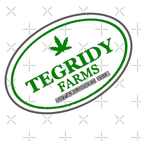 "TEGRIDY FARMS - 100% HEMP TEGRIDY FARMS PARODY FUN DESIGN LOGO " by ...