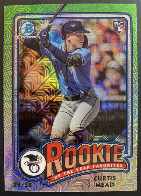 2024 Bowman Chrome Mega Box Curtis Mead ROY 10 ROOKIE Mojo Refractor