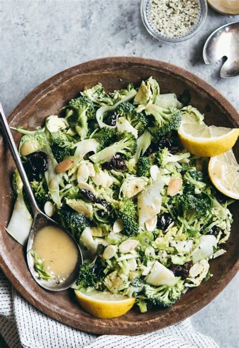 Delicious Shaved Broccoli And Brussels Sprouts Salad