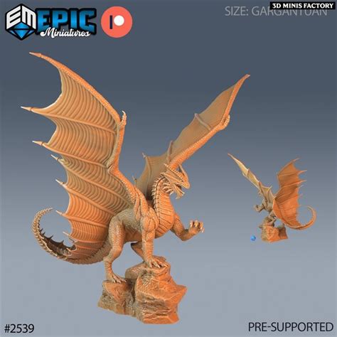 Ancient Copper Dragon From Epic Miniatures Justice Hills Monster