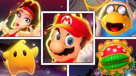 Mario Tennis Aces All Characters Special Shots All Dlc Pauline