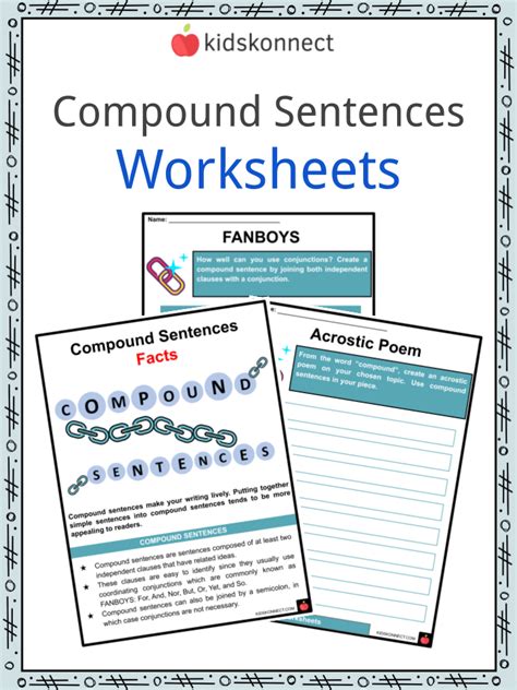 Match And Create Simple And Compound Sentences Ela Worksheets