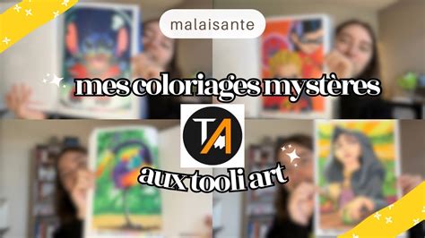 mes coloriages mystères disney aux tooli art YouTube