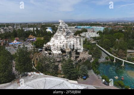 An Aerial View Of The Matterhorn Bobsleds Ride At Disneyland Park