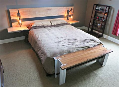 Spalted Curly Maple And Steel Floating Headboard By Donaldmee